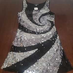 Forever 21 Sequin Tunic Tank Top Dress Shirt Length Size Medium New